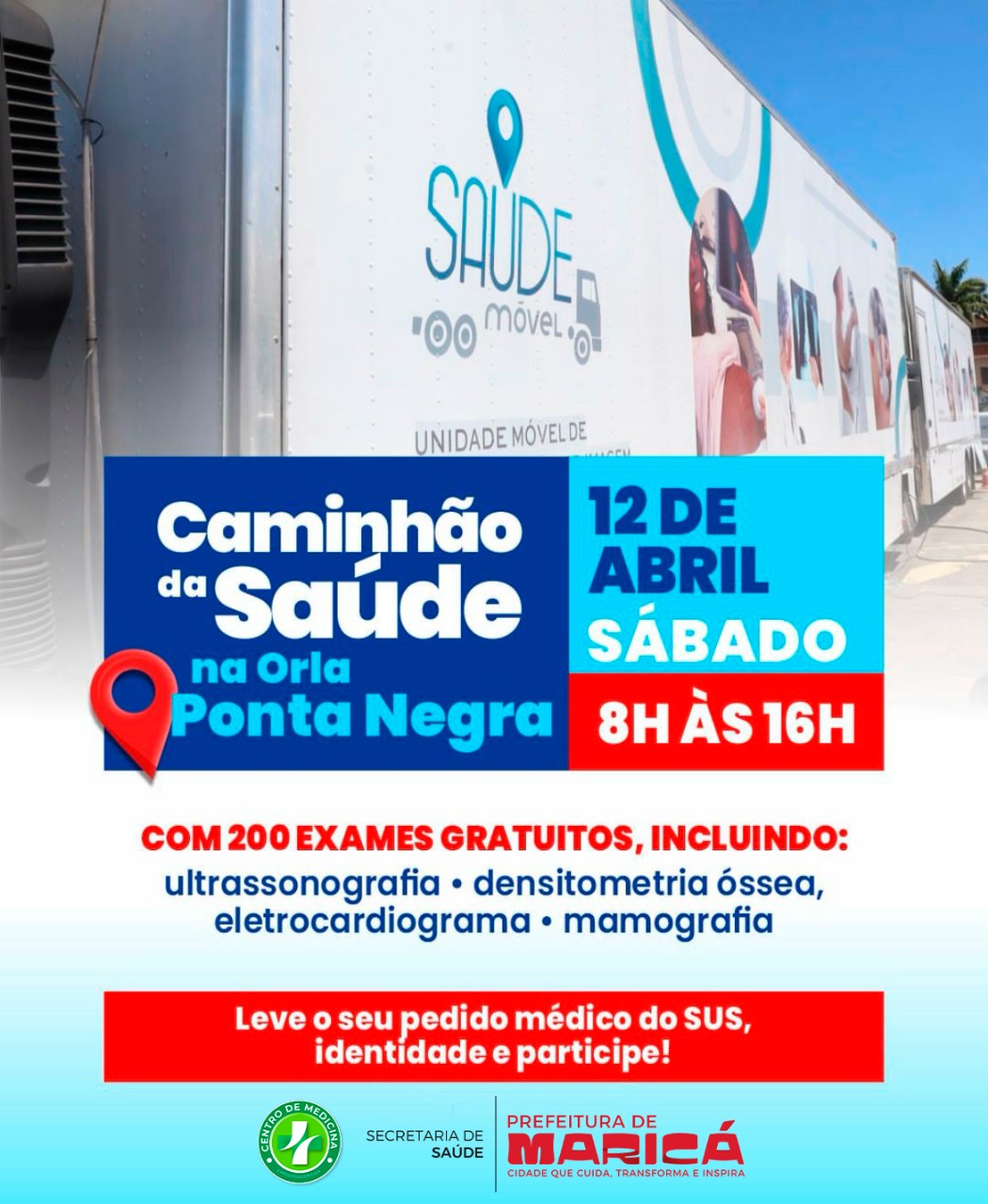 ???? Caminhão da Saúde na Orla de Ponta Negra – 12 de Abril