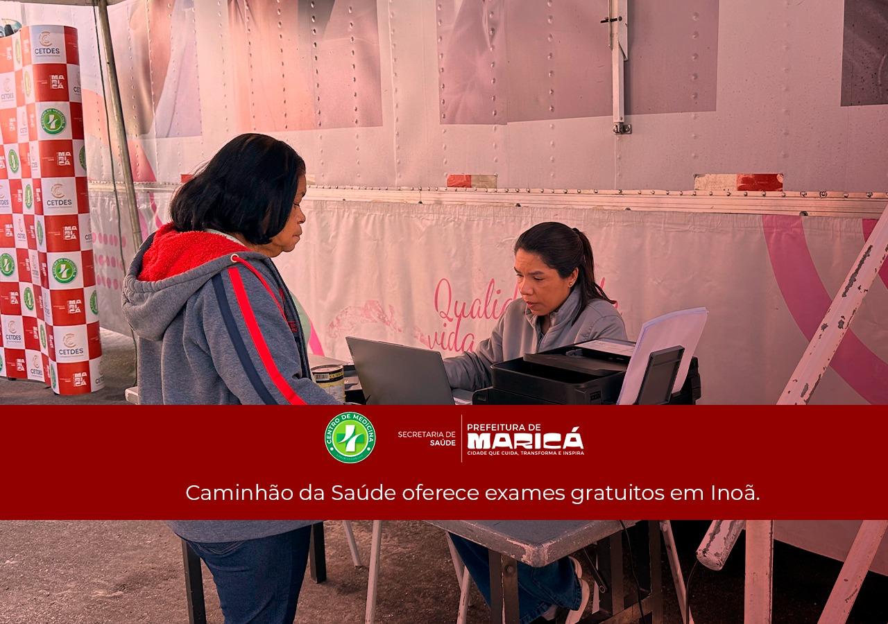 Caminhão da Saúde atende cerca de 200 moradores em Inoã com exames e vacinação