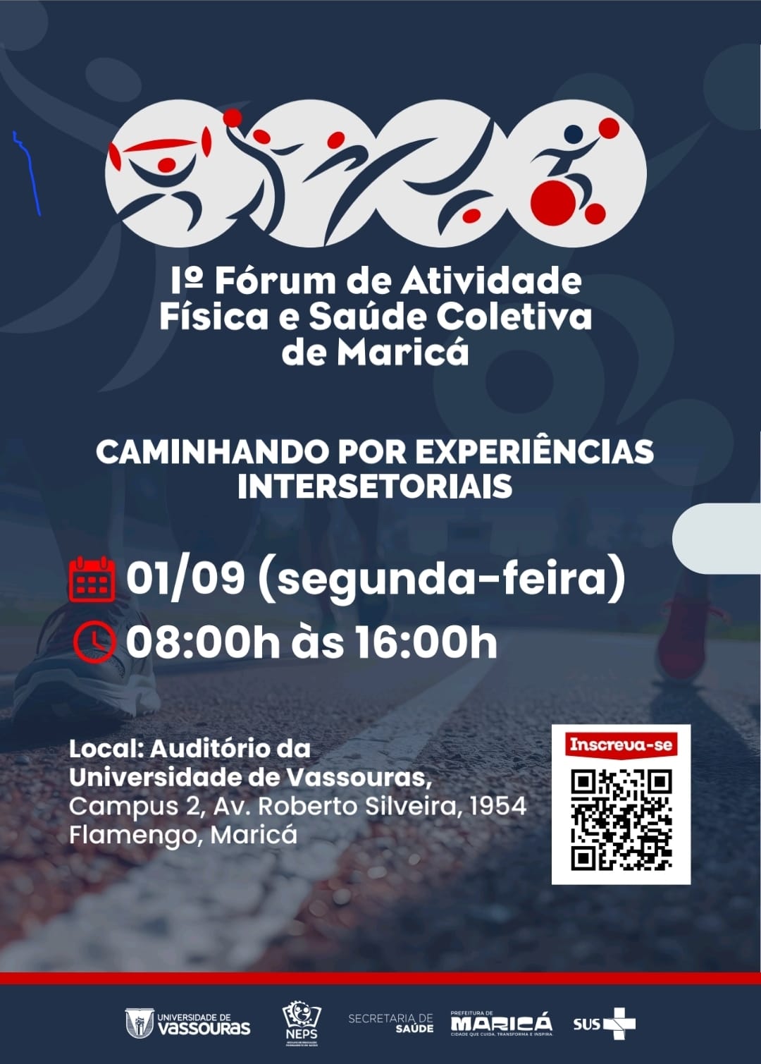 ???? “Convocação para o I FÓRUM DE ATIVIDADE FÍSICA E SAÚDE COLETIVA DE MARICÁ: Caminhando por experiências intersetoriais.”