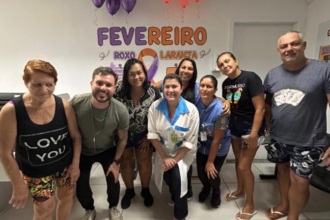 USF Santa Rita promove sala de espera sobre Fevereiro Roxo e Laranja