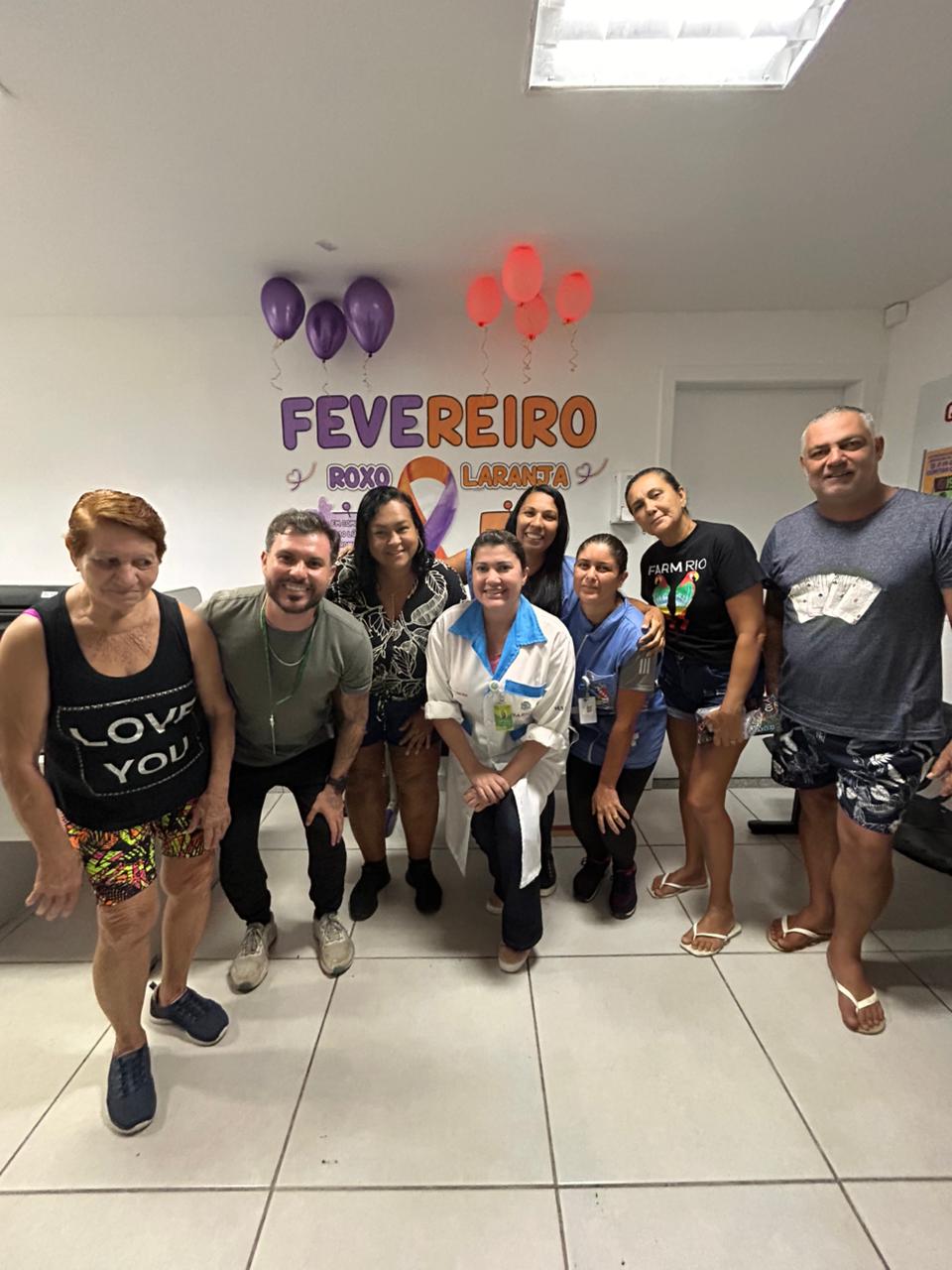 USF Santa Rita promove sala de espera sobre Fevereiro Roxo e Laranja
